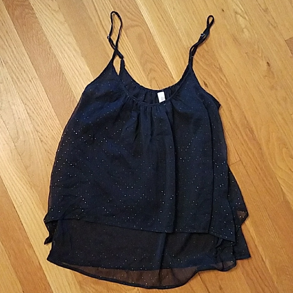 Navy/gold Xhilaration Sleeveless Blouse XS